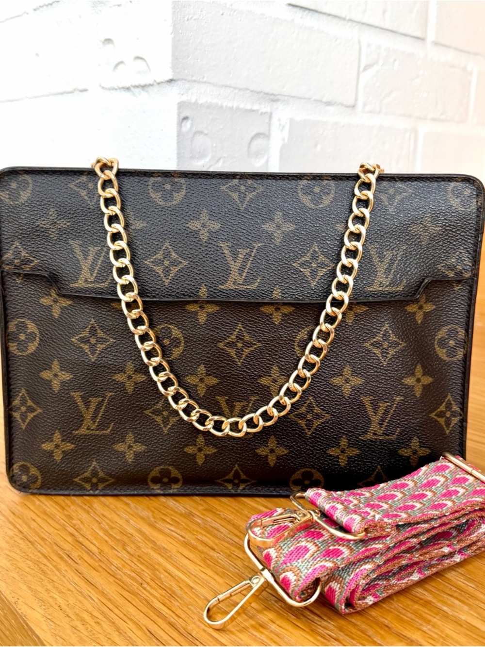 Louis Vuitton Authentic Vintage Monogram Homme Shoulder / Clutch Bag